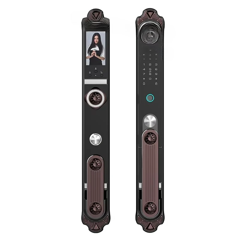 Villa Double Door Smart Door Lock Palm Vein 3D Face Recognition Fingerprint Home Anti-theft Password Waterproof Aluminum Alloy