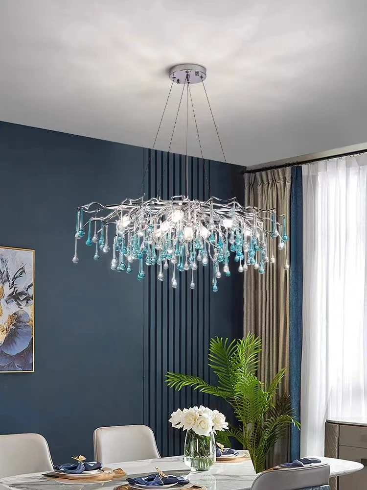 ديكور سقف كريستالي LED لغرفة المعيشة وغرفة النوم وغرفة الطعام والإضاءة الداخلية الردهة والأضواء الفاخرة وديكور المنزل #4