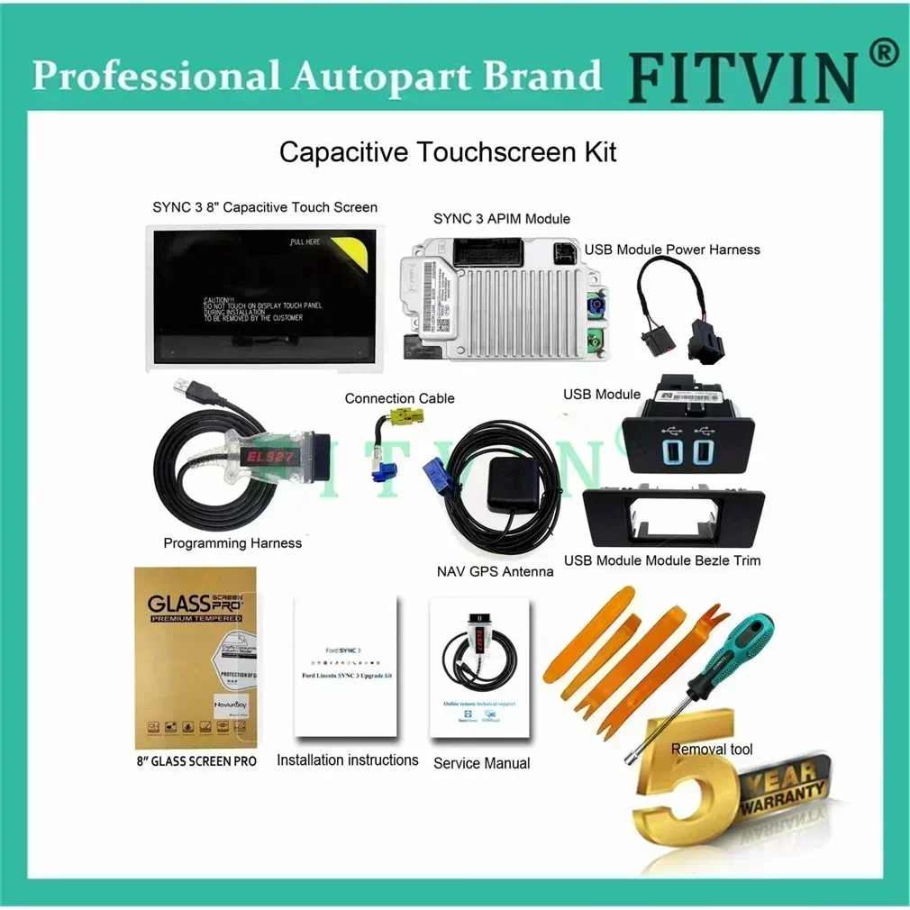 New HC3T-14F014-BD 64GB-Europe-Map SYNC 2 to SYNC 3 Upgrade Kit APIM Module Carplay Fit for Ford Lincoln Sync3