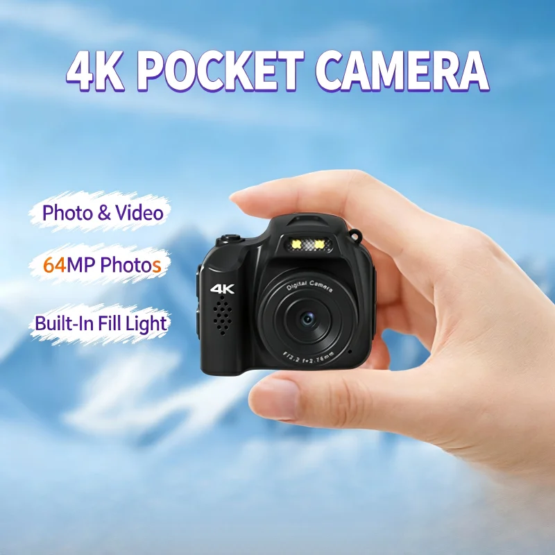 Kids Education News - Compact Mini Camera 4K 64MP CMOS