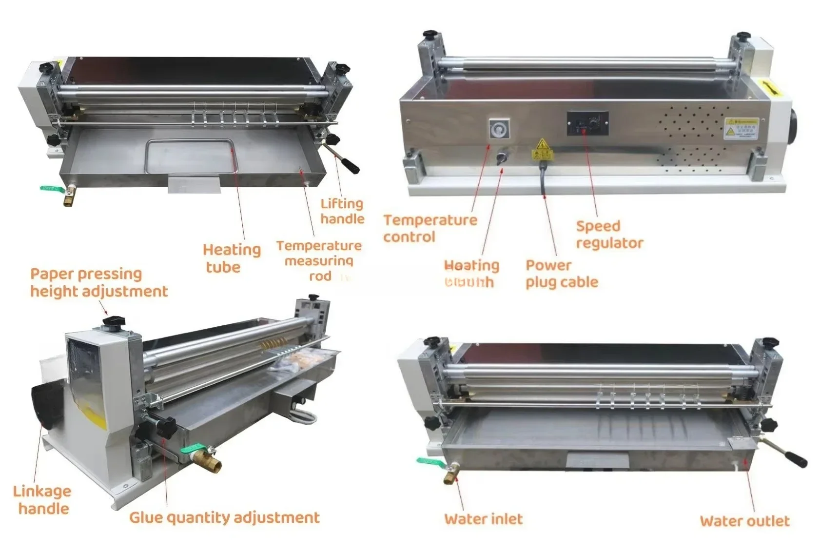 720B desktop hot and cold rubber roller machine, portable small glue coating machine