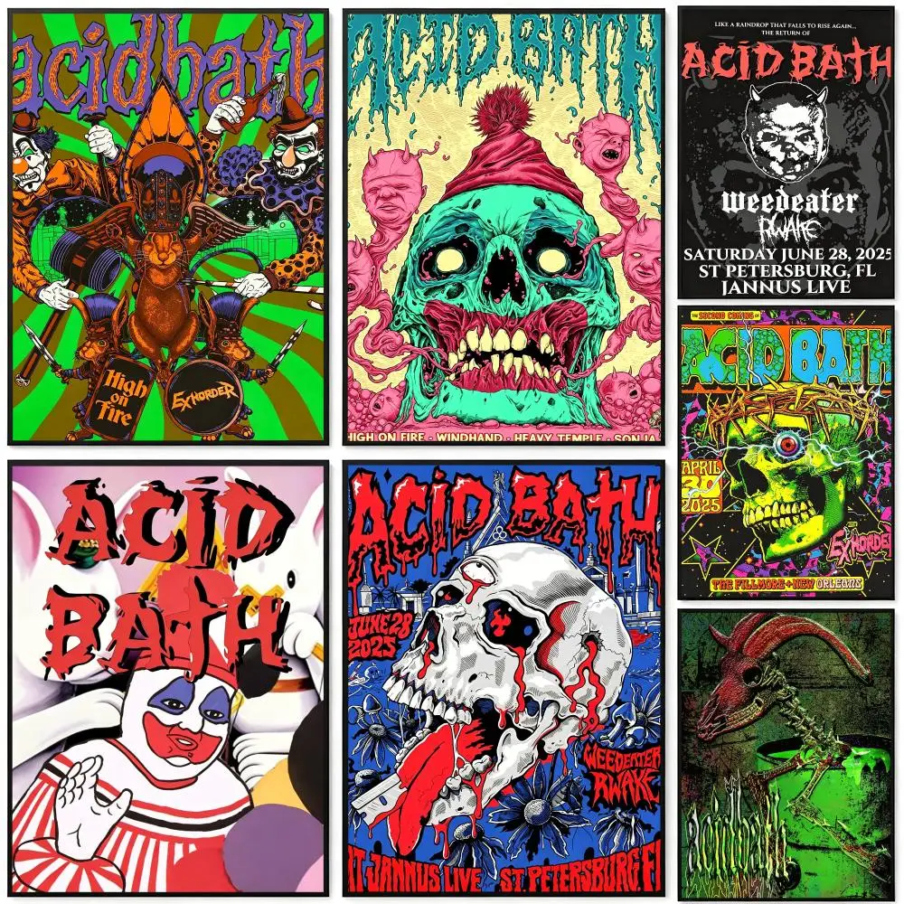 music Acid Bath Poster Poster HD Frameless Fresh Natural Style Wall Art Home Decor For Living Room Bedroom Gift