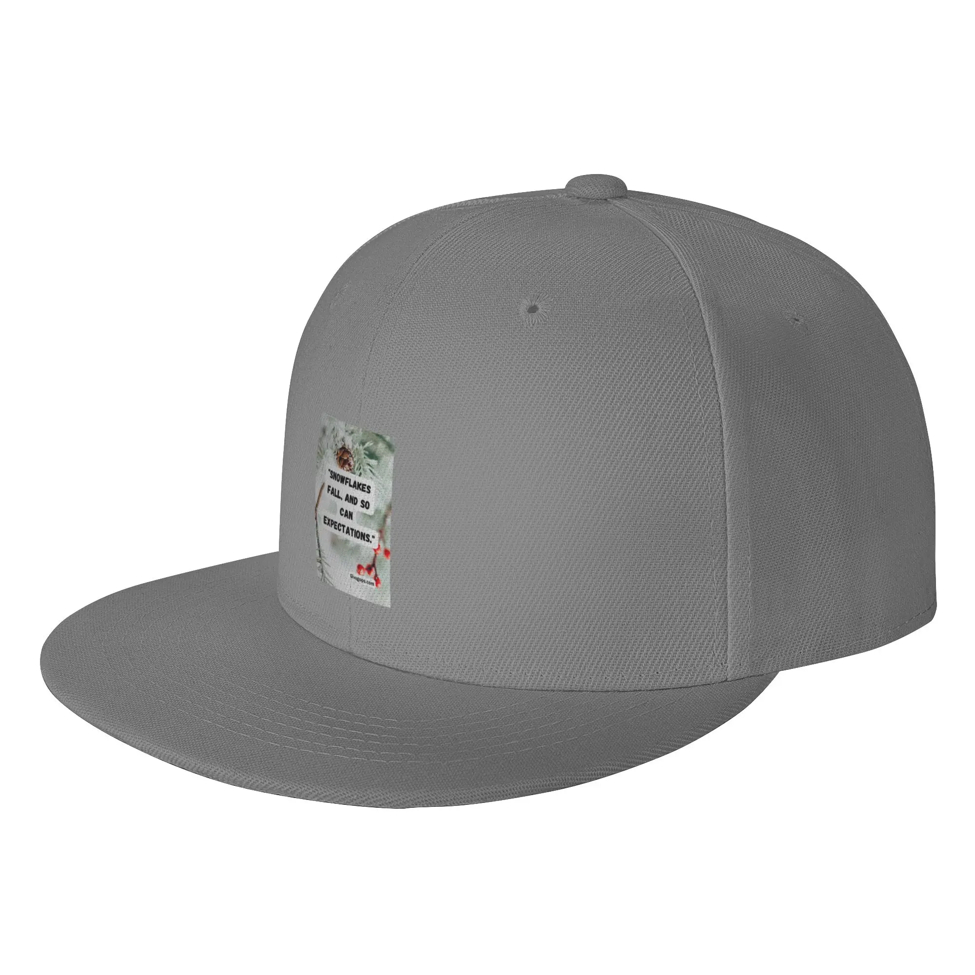 Fashion  Snowflakes fall  and so can expectations   Flat Brim Sun Hat  Basic Versatile Caps