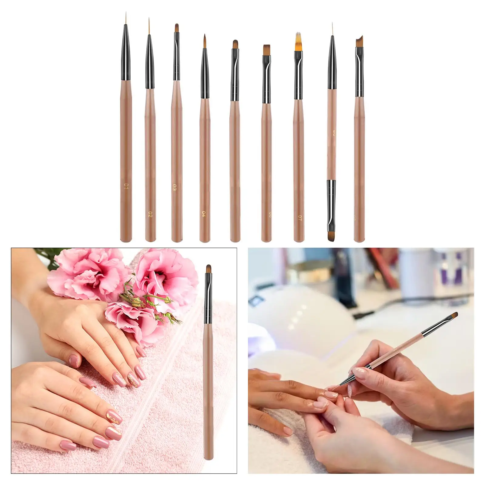 Caneta para arte em unhas, pintura, desenho, ferramenta para manicure, acrílico