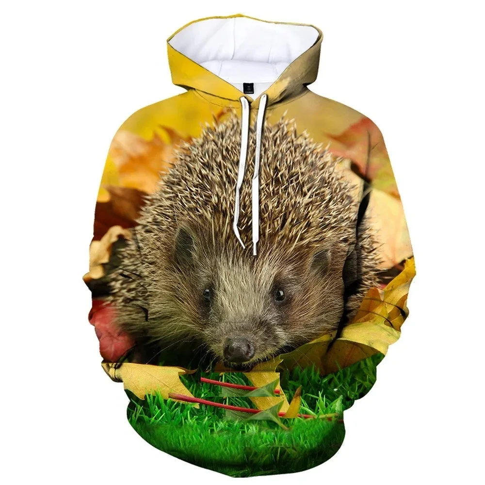 New Men/Women Fashion 3d Animal Hedgehog Pattern Printed Sweatshirt Hip Hop Couple Sweatshirt Animal Cool Top