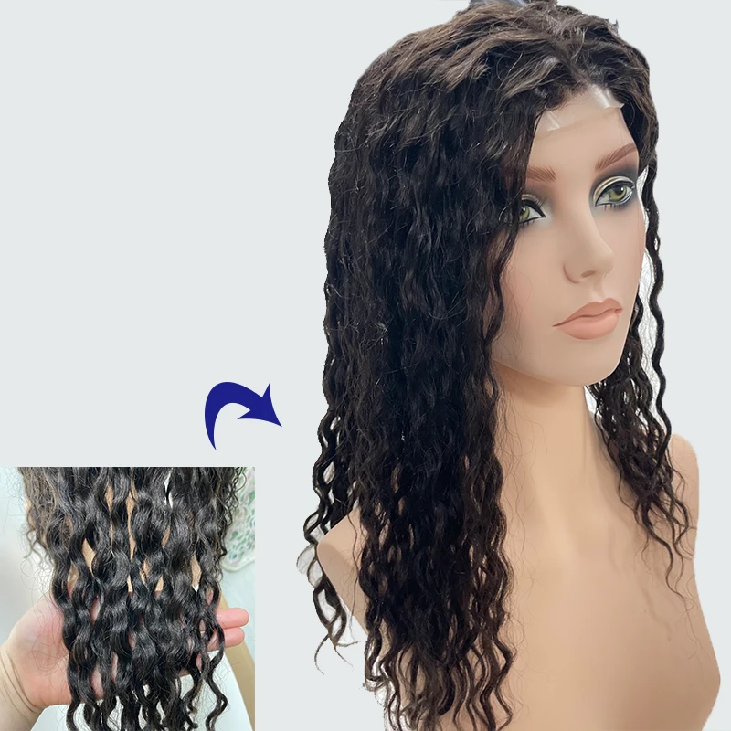 Women Permanent Wave Toupee Customized Swiss Lace Australia Long Wig for Women Pefect Remy Male Hair Capillary Prosthesis