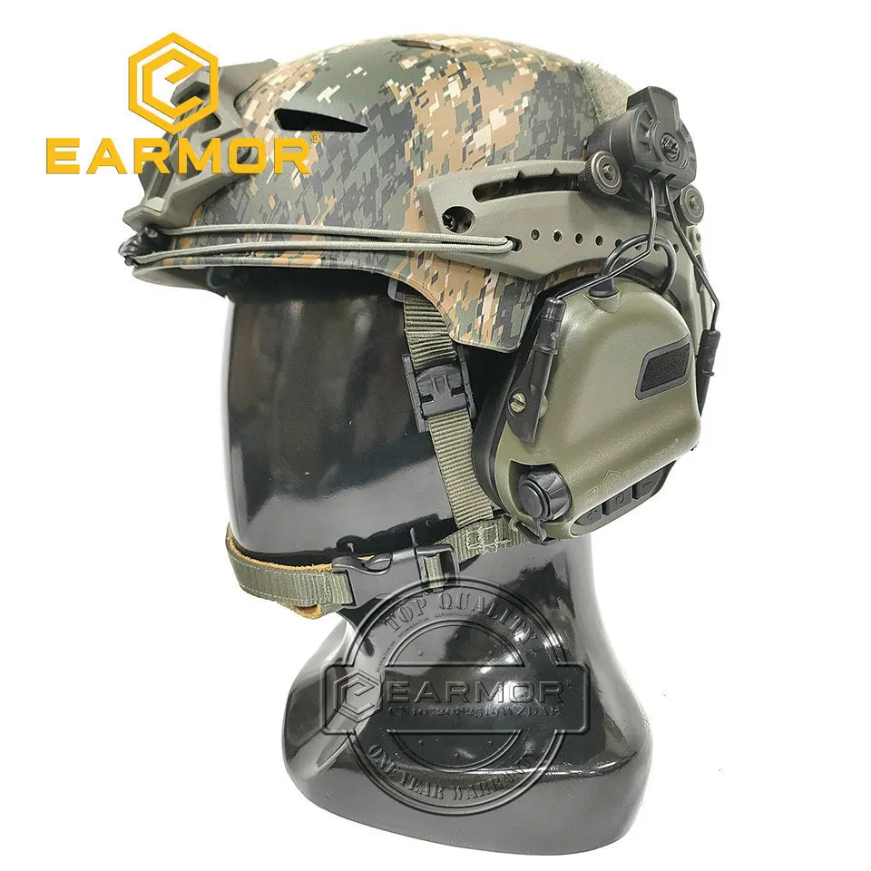 

EARMOR M31H Tactical Headset Hearing Protection Suitable for Wendy Exfil Helmet Rails Military Noise Canceling Headphone 2