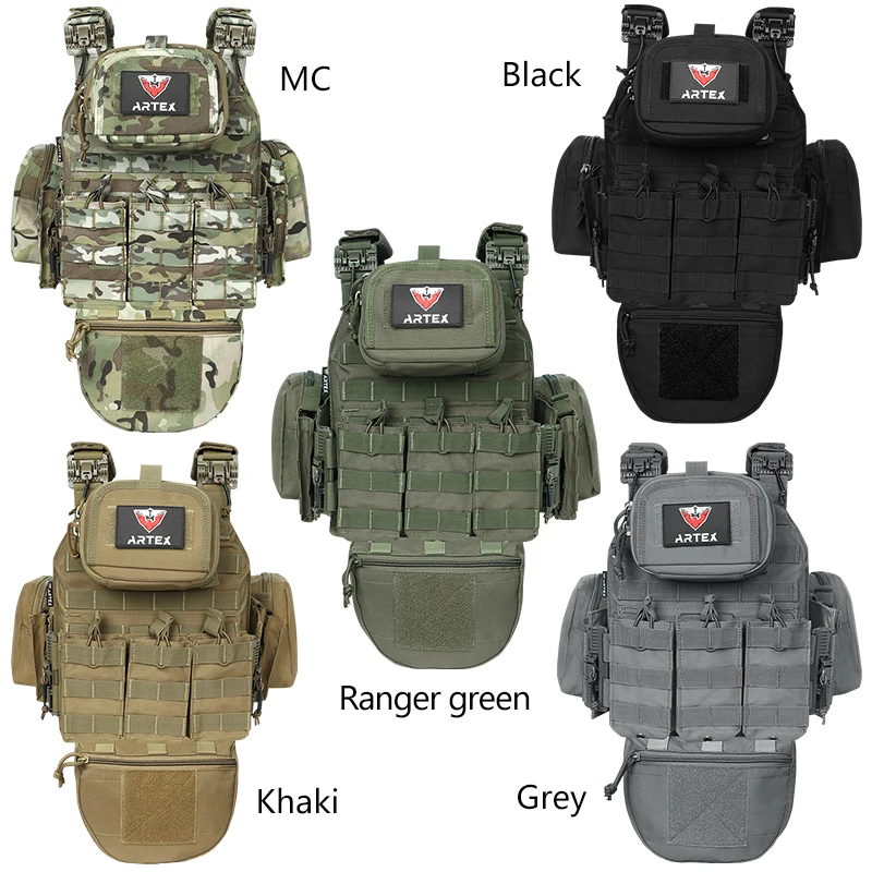 Tactical Vest 6094 Fast detachable light laser cut outdoor hunting black gear carry vest of high quality