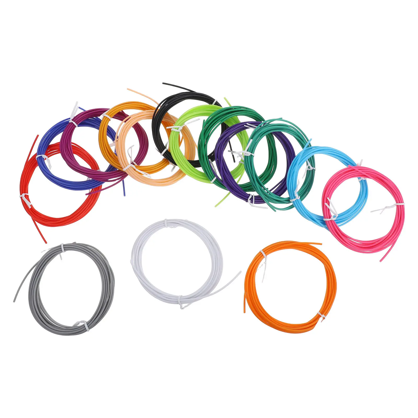 15 Rolls Colorful Low-Temp Pcl 3D Pen Filament Refills Compatible with All 3D Doodler Pens Professional Grade Smooth Extrusion