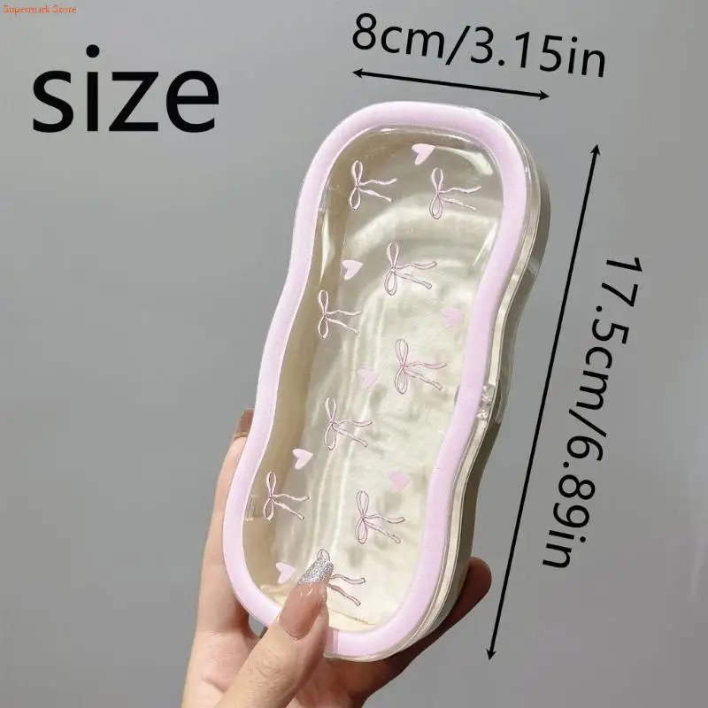 

Q5WE Women Sunglasses Bag Elegant Cartoon Print Easy To Carry Scratch Resistant