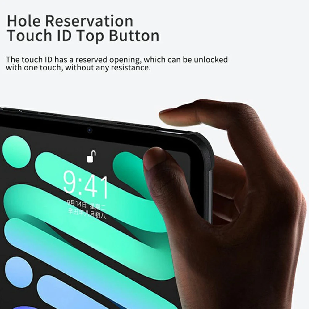 For iPad Air 11 (2026) / (2025) / (2024) / Air (2022) / (2020) Case TPU + Acrylic + PC Matte Shockproof Tablet Cover - Black