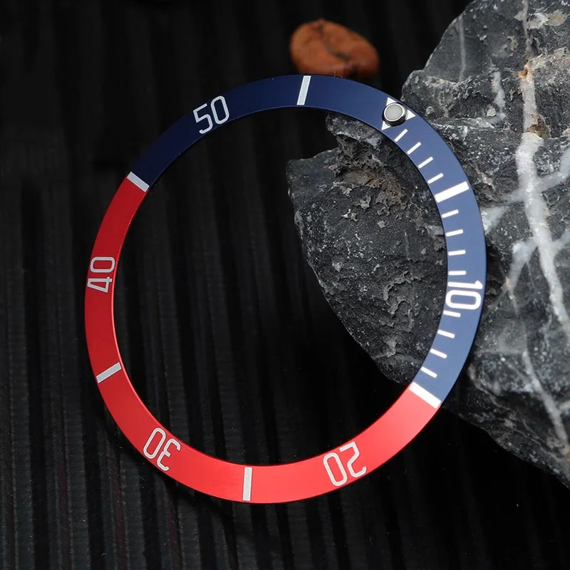 39.7*32.9mm Aluminum watch bezel for Tudor Pelagos 39 LHD FXD 41 dial blue red white black gold Outer Calibration graduated ring