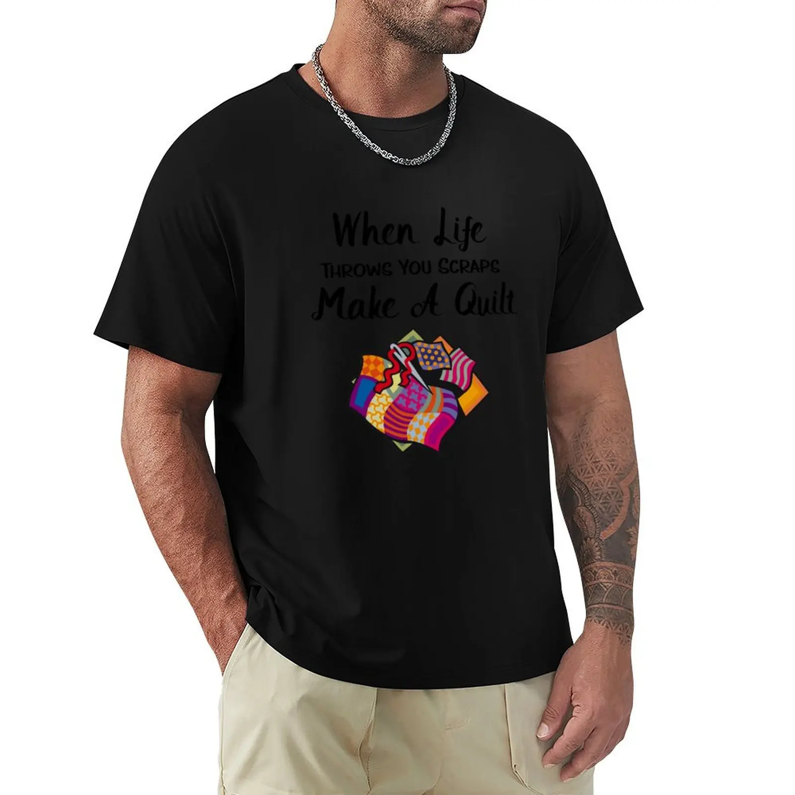 Funny Quilting Gifts - When Life Throws You Scraps Make A Quilt T-Shirt Moisture Control Sports Tee