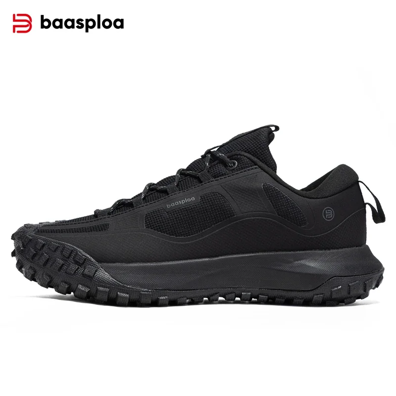 Baasploa-Baskets d\'extérieur coordonnantes pour hommes, chaussures de randonnée confortables, chaussures de marche décontractées, chaussures