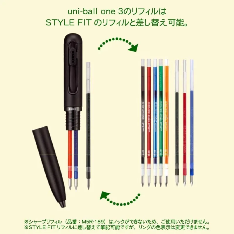 Uni-ball ONE UME3 Mini Multi-Pen, długopis żelowy o niskim profilu dla profesjonalistów, ergonomiczny, o niskiej wadze, zapewniający precyzyjne i łatwe pisanie. — zdjęcie produktu 4