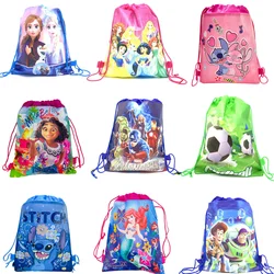 5/10/20/30Pc Disney Cartoon Winnie the Pooh Encanto Toy Story Non-woven Fabrics Shopping Bag Six Princess Drawstring Backpack