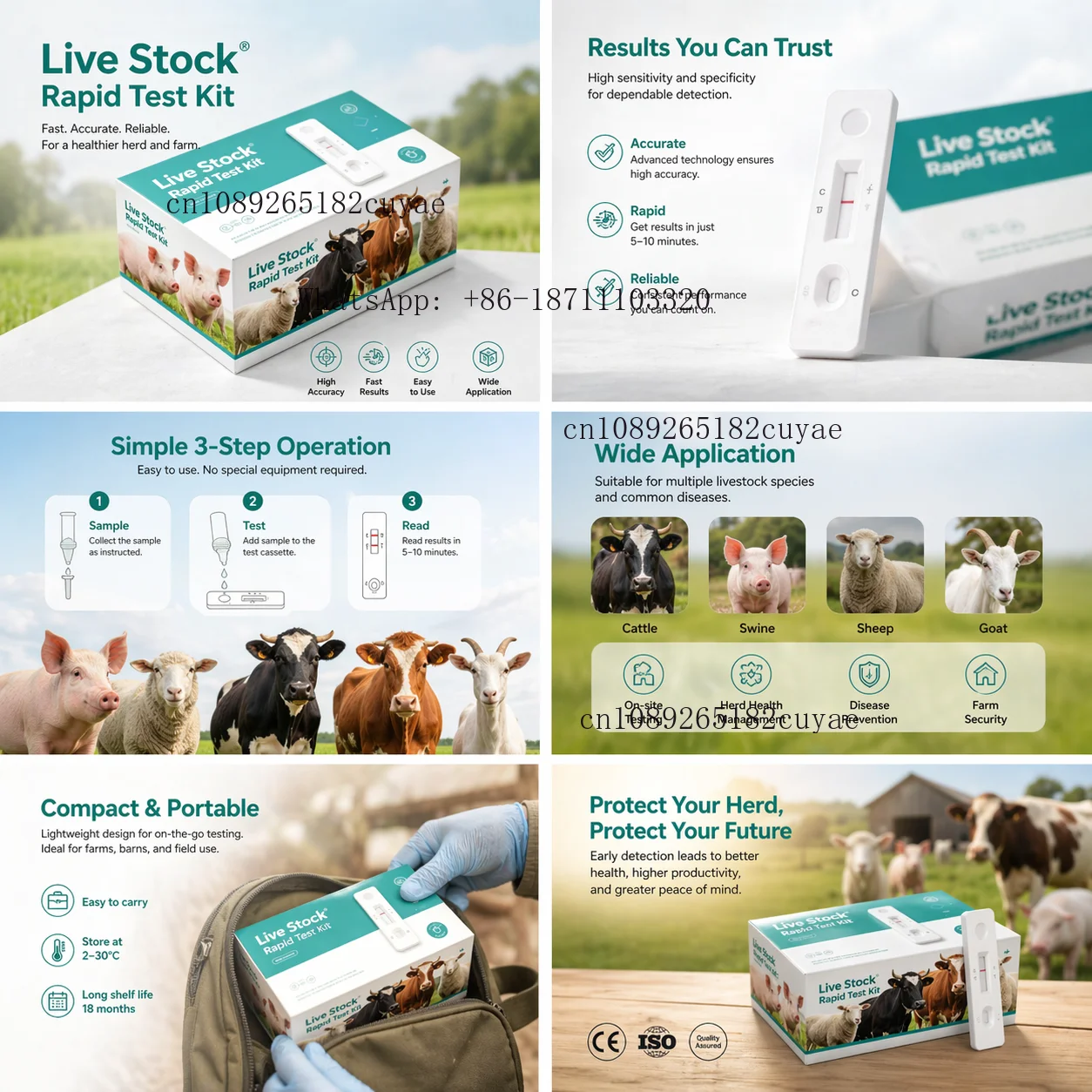 Petcare Sulfonamides Test Card-Reusable for Animal Hospitals & Commercial/Home Use