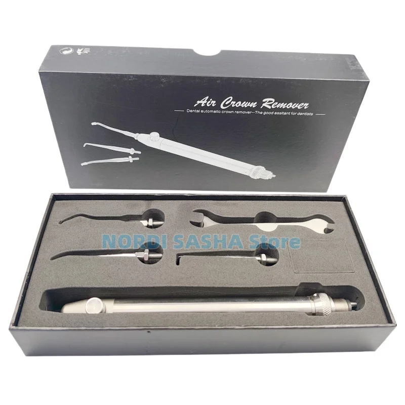 1 Set Adjustable Dental Automatic Crown Remover Stainless Steel Dental Lab Teeth Restoration Tool Crown Remover System Instument