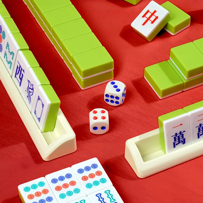 144-Piece Mahjong Set, Portable Travel Mahjong, Table Game for Gatherings, Halloween and Christmas Gift