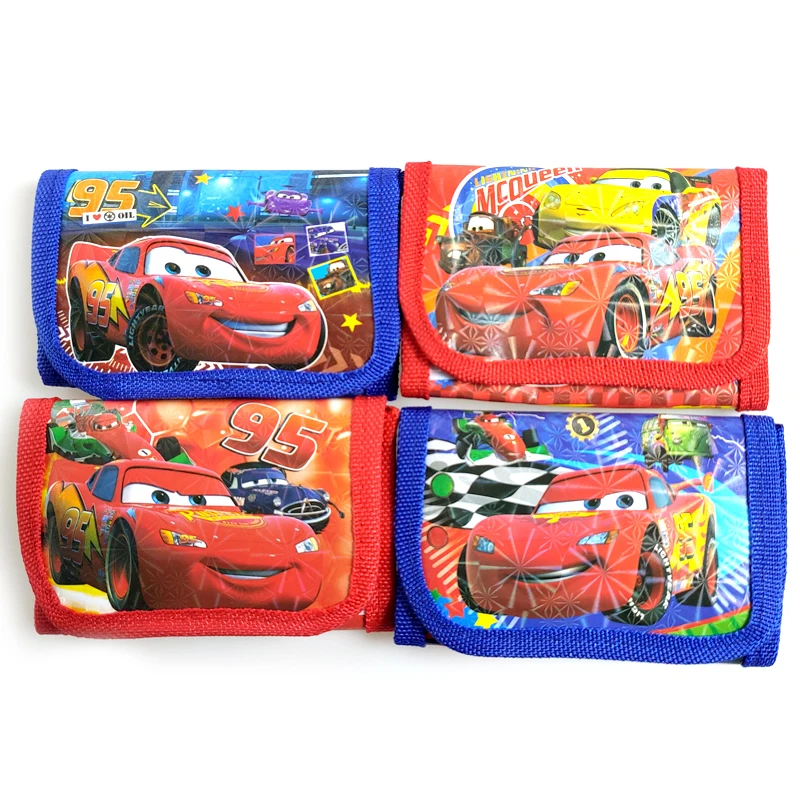 12pcs/lot Cars McQueen Theme Money Gifts Bags Girls Favors Happy Birthday Party Baby Shower Decorations Cartoon DIY Cute Purse