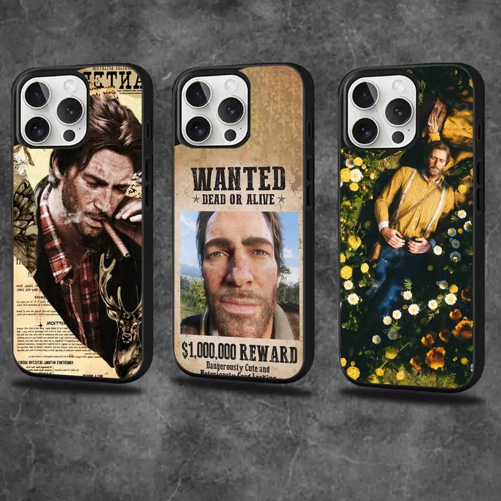 

RDR 2 Arthur Morgan Game Phone Case For iPhone 17,16,15,14,13,12,11,Pro,Max,Plus,Mini,SE4,E Magnetic Magsafe Wireless Charging