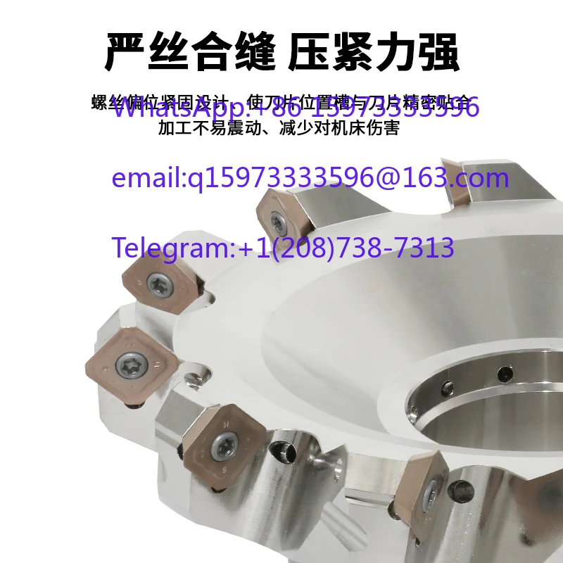 45 Degree ASX445 Flat Milling Cutter – SEKT13T3/SEMT13T3 Edge/Face Milling Cutter Compatible with Beveling Machine