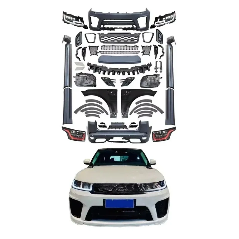 

New for 2014-2016 Upgrade 2022 Sport Bodykit Front Bumper Lip LED Headlights & Taillights Bolt-On Universal Fitment