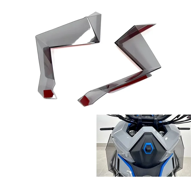 Deflectores de aire Deflector de viento lateral motocicleta para Zontes 368G ZT 368 G ala fija pierna carenado escudo accesorios gris