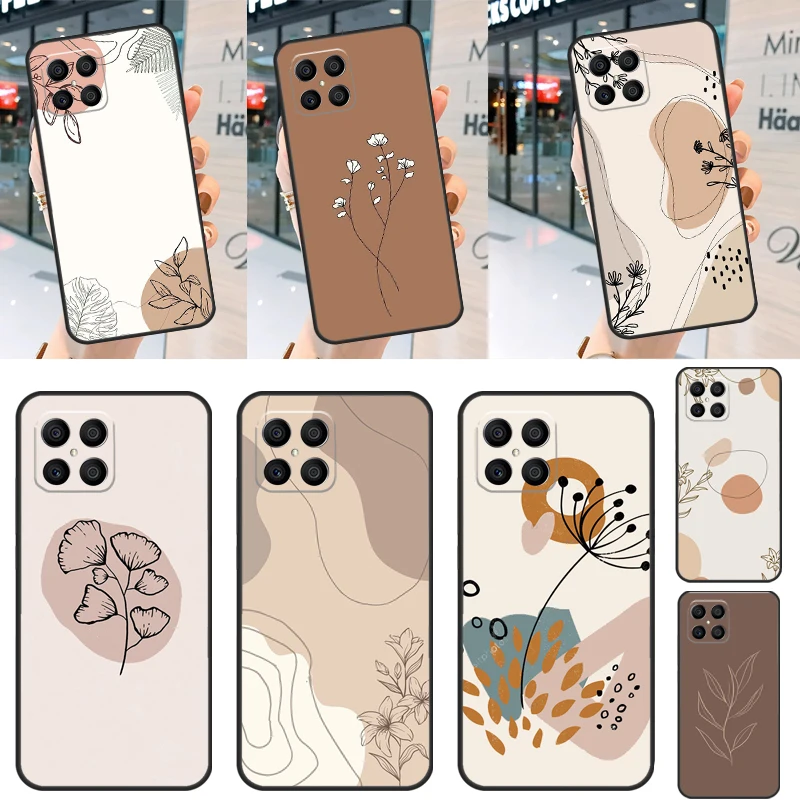 Abstract Plants For Huawei P30 P60 Pro P20 P40 P50 P Smart Z Nova 5T Honor 70 50 X8 X9a Magic 5 Lite Case