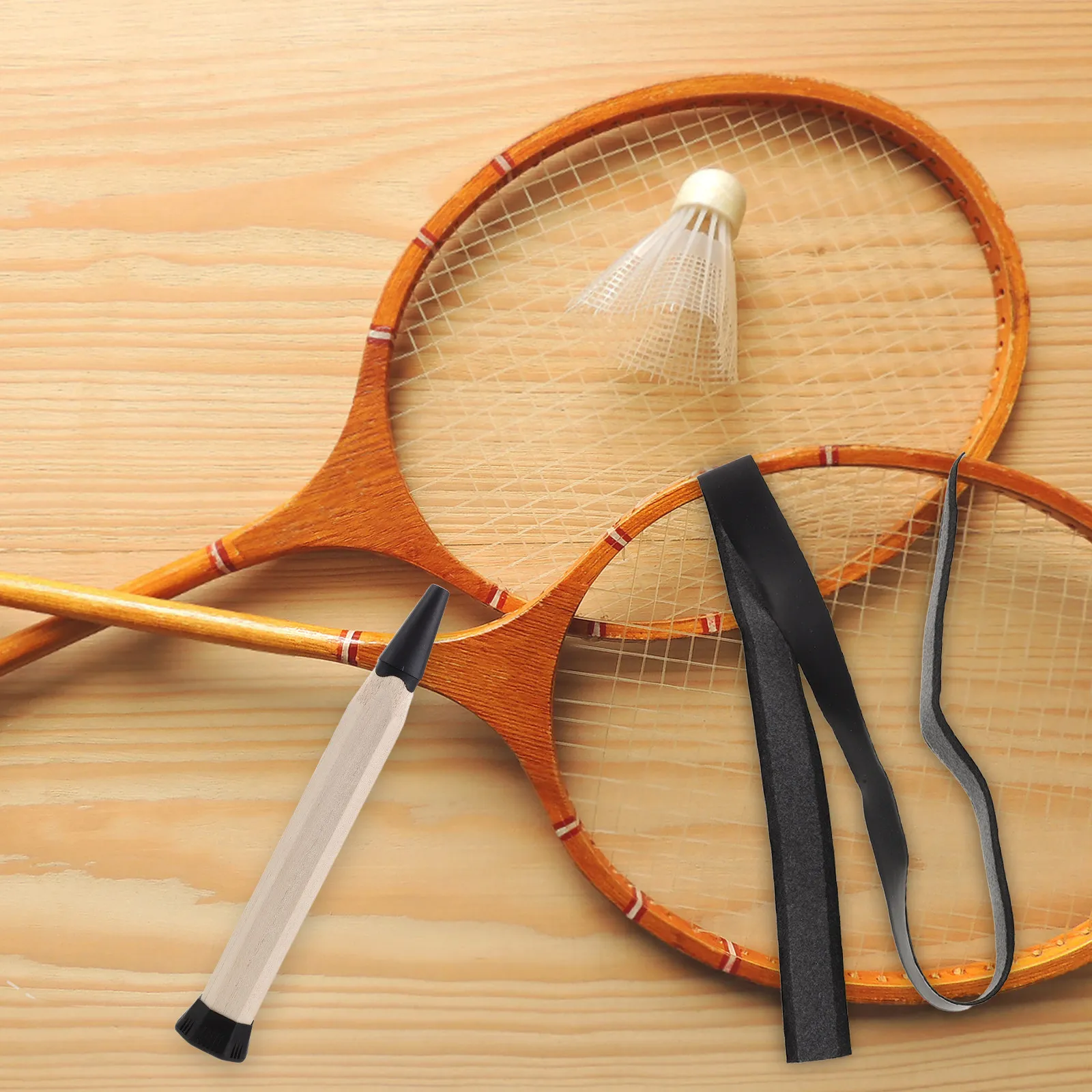 

Badminton Handle Replacement Wooden Grip Cover Nonslip Ergonomic Design for Racket Repair Tennis Compatibility Comfort Fatigue
