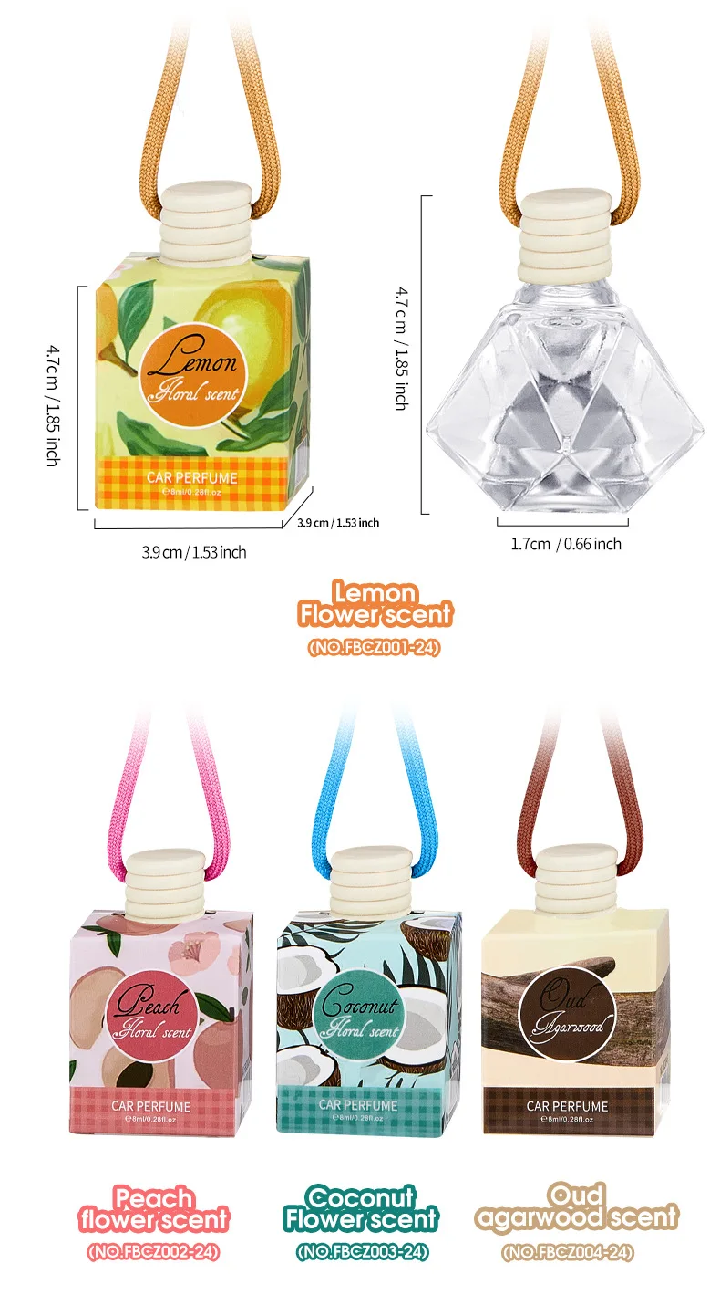  Car Air Freshener Mini Aromatherapy Essential Oil Odor Eliminator Kit Humidifier Gift Box Air Purifier Car Diffuser Long Lasti