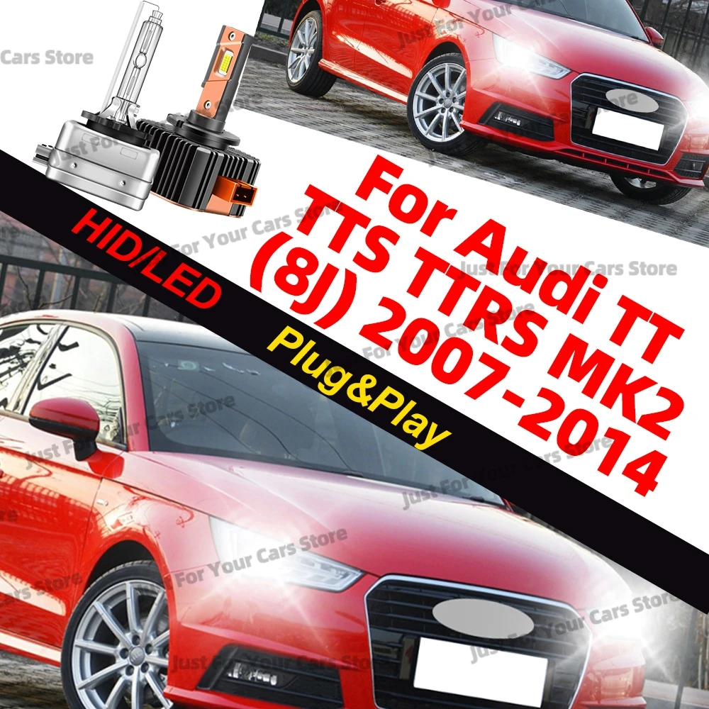 

2x HID Xenon / LED Headlight Bulbs D1 D1S 6000K For Audi TT TTS TTRS MK2 (8J) 2007-2014 2008 2009 2010 2011 2012 2013 Head Lamps