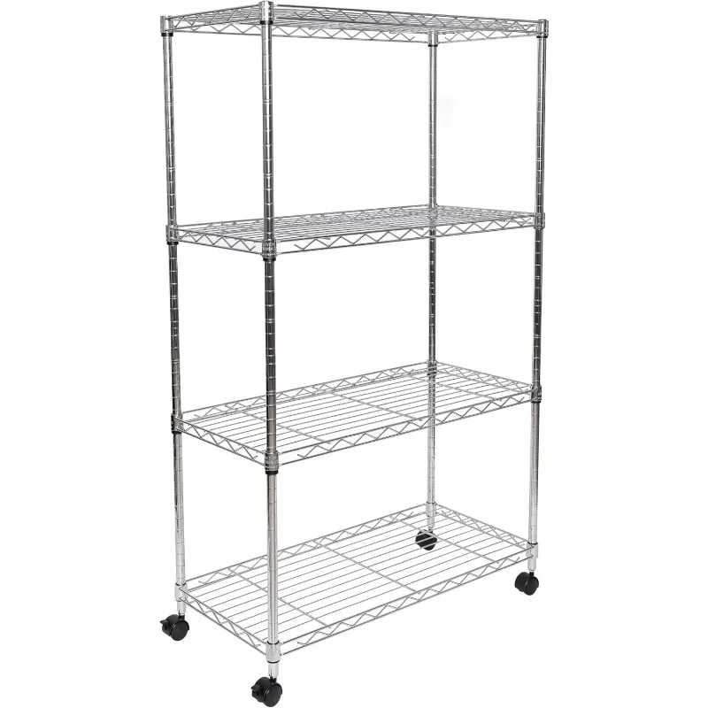 Solid Steel Wire Shelving Storage Unit Adjustable Shelves Organizer Rack, for Home, Kitchen, Office, Garage,