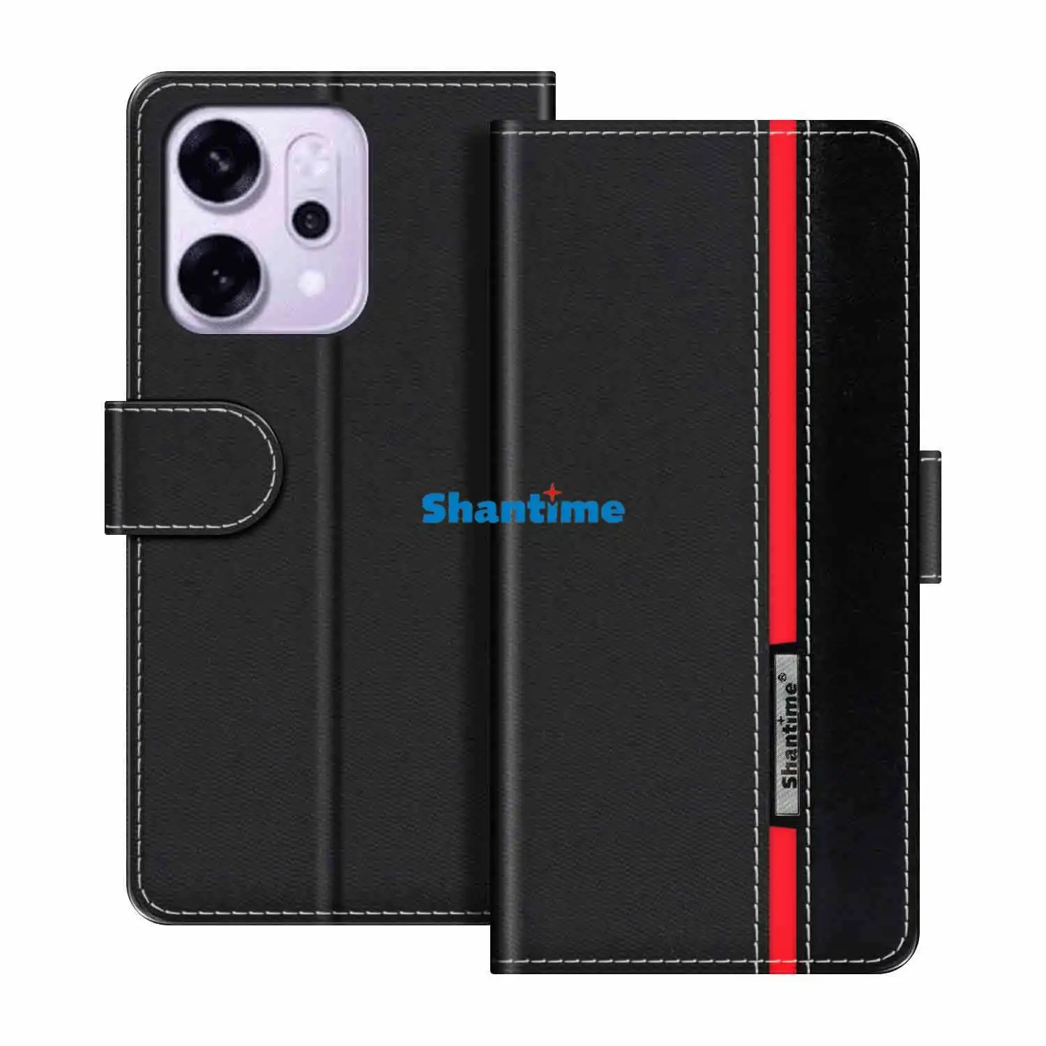 متوافق مع حافظة OPPO Reno 15 Pro Max 5G الواقية ومحفظة الكتب وغطاء الهاتف الخلوي القابل للطي وحامل الهاتف الخلوي