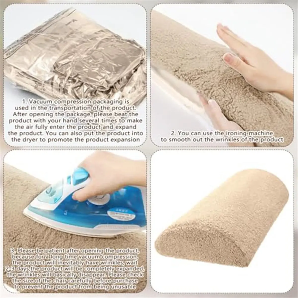 Recliner Footrest and Backrest Cushion Multi-Functional Semi-Rolled Leg Pillow for Various As Sleeping and Resting