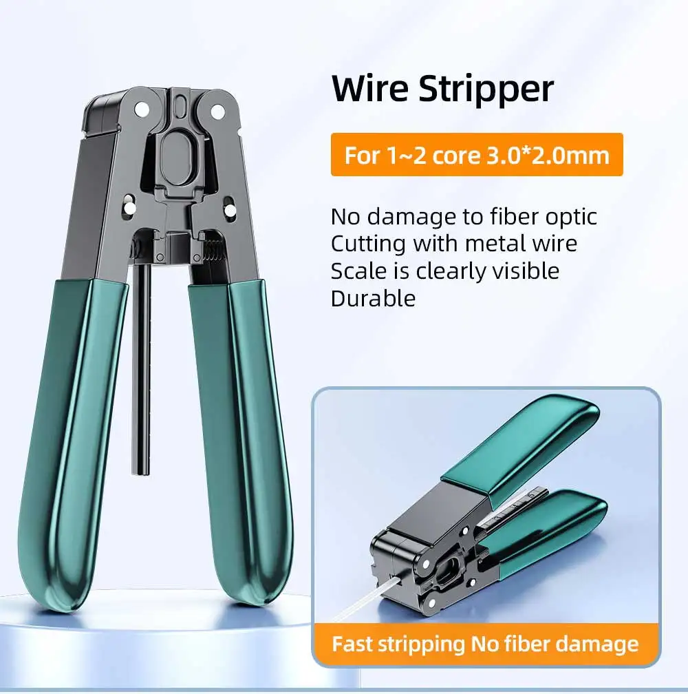 ZoeRax 11-in-1-Glasfaser-Werkzeugsatz FTTH mit Glasfaserschneider -70 ~ + 10 dBm optischer Leistungsmesser 10 MW visueller Fehlerorter – Detail 4