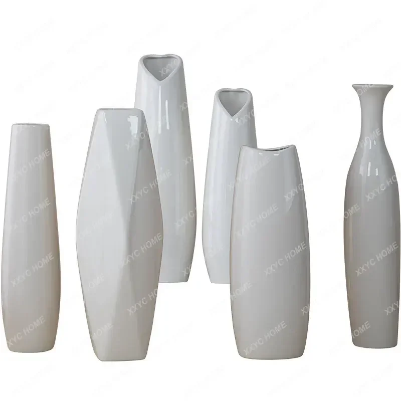 40cm Ceramic Vase 50cm Floor White Large Decoration Living Room Home Decoration تحف كبيره للمنزل  home decoration accessories