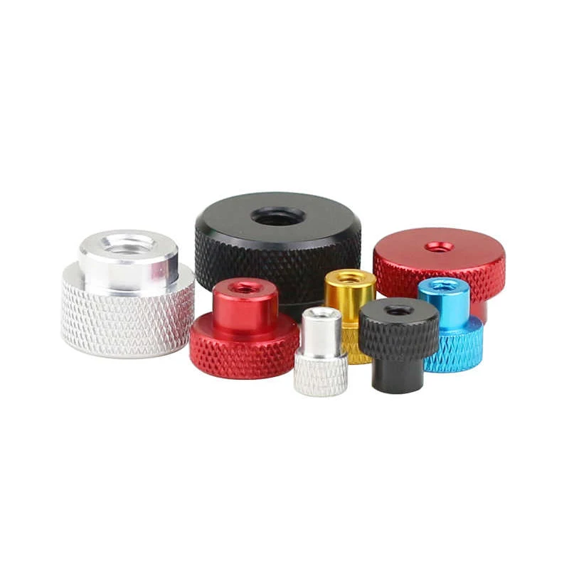 M2 M2.5 M3 M4 M5 M6 M8 M10 Colourful Aluminum Thumb Nut Step Aluminum Hand Nut Through Hole Hand Nut Multiple Colors