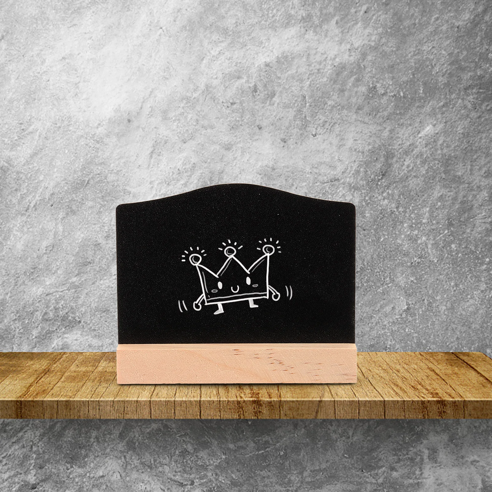 

Wooden Double Sided Blackboard Stand Up Mini Writing Board for Messages Drawings Decorative Note Board for Living Room Garden