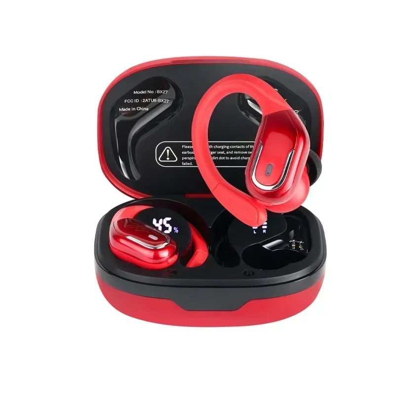 

Wireless Earbuds Sport Bluetooth 5.4 Earbuds Headphones 4 ENC Mic Over-Ear Buds with Earhooks Noise Canceling Earphones 、