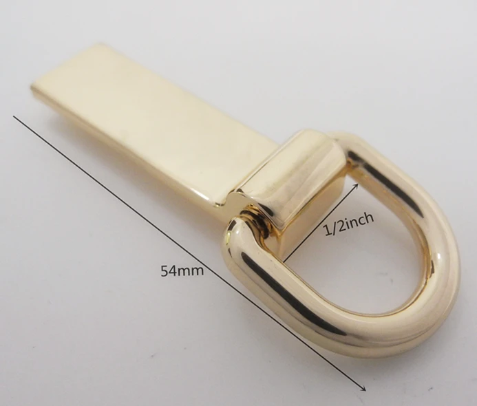 1pc Gold Metal Bridge,Metal Loop,Metal Bar,Leather Clip, Leather Hardware, Metal Hardware Inner 1/2inch CC-018