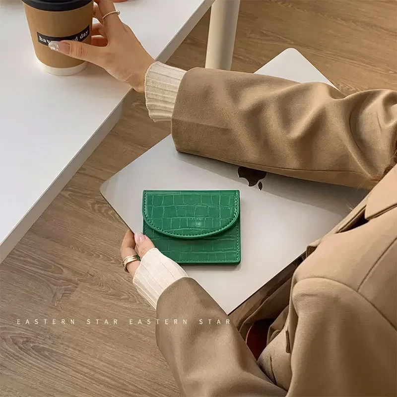 

Korean Version of The New Women's Purse Pure Color Simple Card Bag Multi-function Mouth Red Envelope Large Capacity Wallet