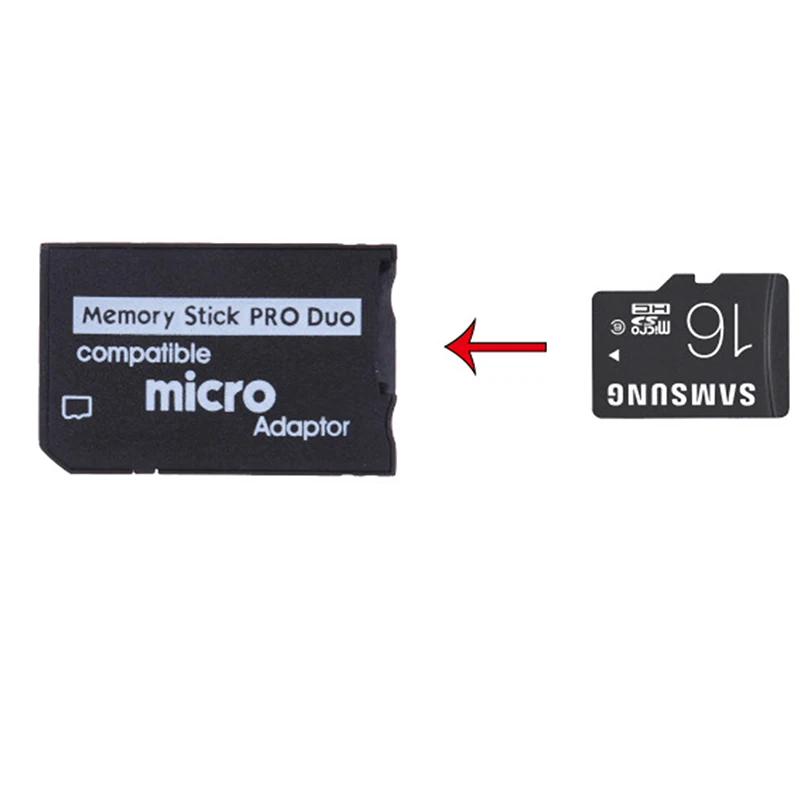 Adaptateur Micro SD SDHC TF vers Memory Stick MS Pro Duo, pour série PSP