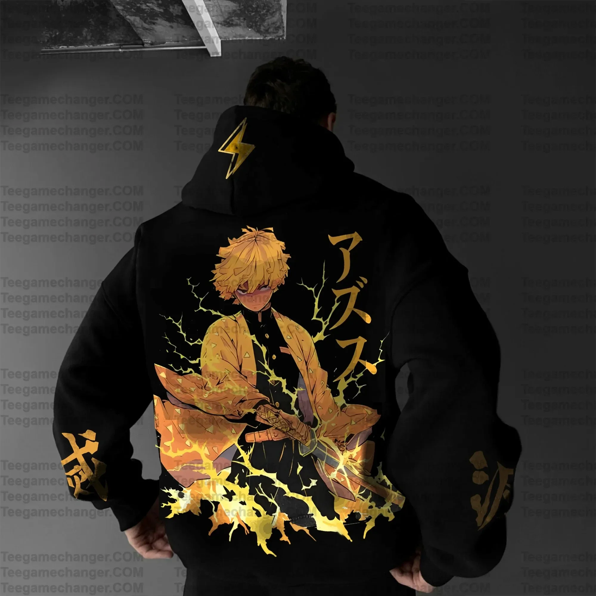 Sweat à capuche imprimé Demon Slayer pour hommes, tendance Hip Hop américaine Y2K, ample, décontracté, Parent-enfant, automne et hiver 2025