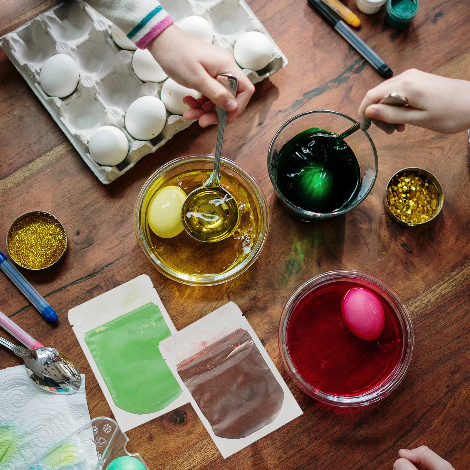 

24 Bags Mica Powder Pigment for DIY Nail Art Resin Crafting Epoxy Soap Making Colorful Pearl Powder