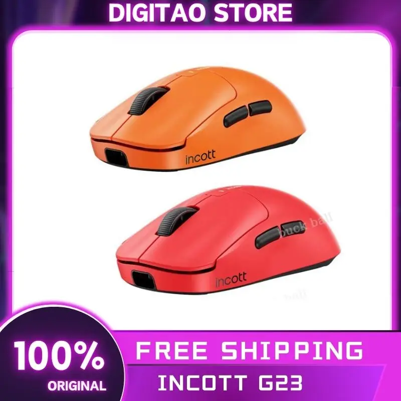 Incott G23 Mouse G23 Pro Gaming Mouse 2 Mode Wireless 2.4g Mouse Paw3390 Light Weight 32000dpi 140h Playtime Game Mouse Gifts