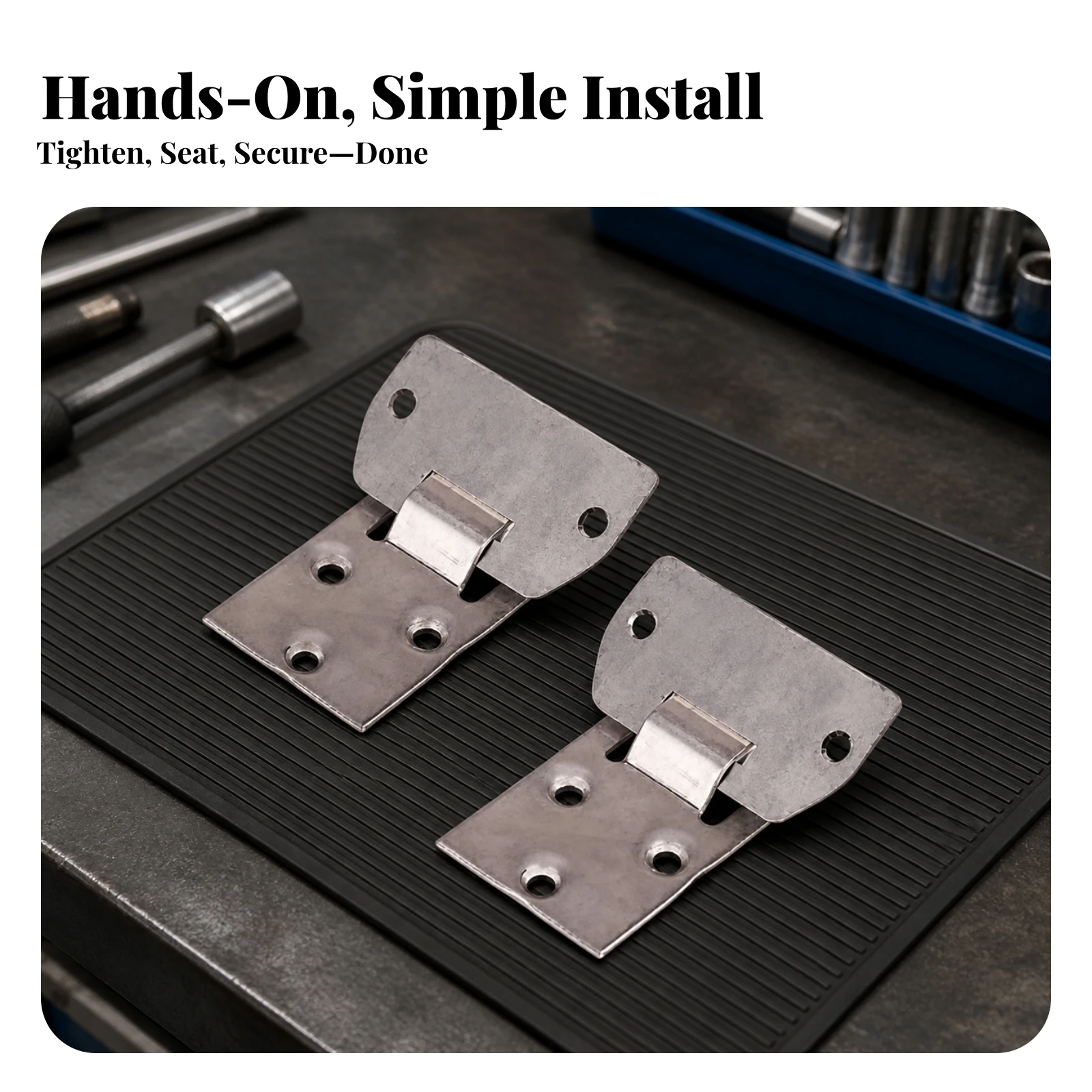 Seat-Bottom Hinge Latch Stainless Steel Seat Hinge Latch Hardware Bolt-on Easy to Install for Golf Cart Owners