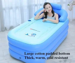 Home Use Adult Folding Portable Independent Inflatable Bathtub Shower Bucket Thickened Adult Shower Bucket