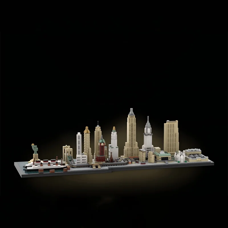 

2175PCS MOC city iconic buildings 1930s New York City skyline model assembly building blocks toys children's birthday gift