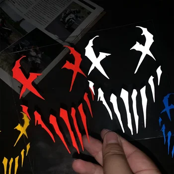 השטן רפלקטיבי אופנוע מדבקות תפאורה moto אופני קטנוע לרכב גוף קדמי השמשה הקדמית קסדה האחורי